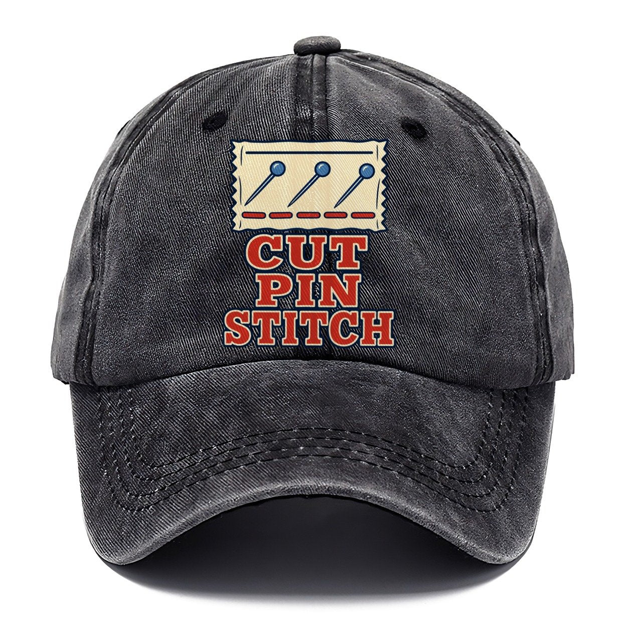 Cut Pin Stitch Sewing And Quilting Classic Cap – Graphite