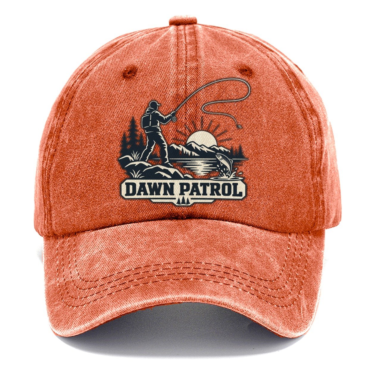 Dawn Patrol Angler Fishing Elegant Classic Cap – Terracotta Clay