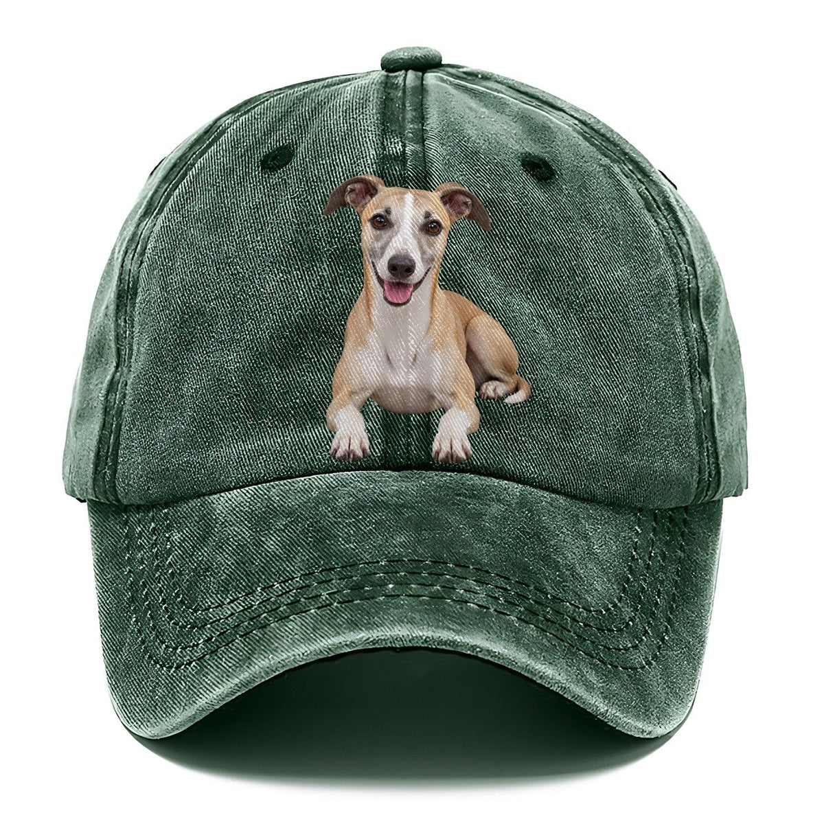 Whippet Lying Down Top Breeds Classic Cap – Forest Mist