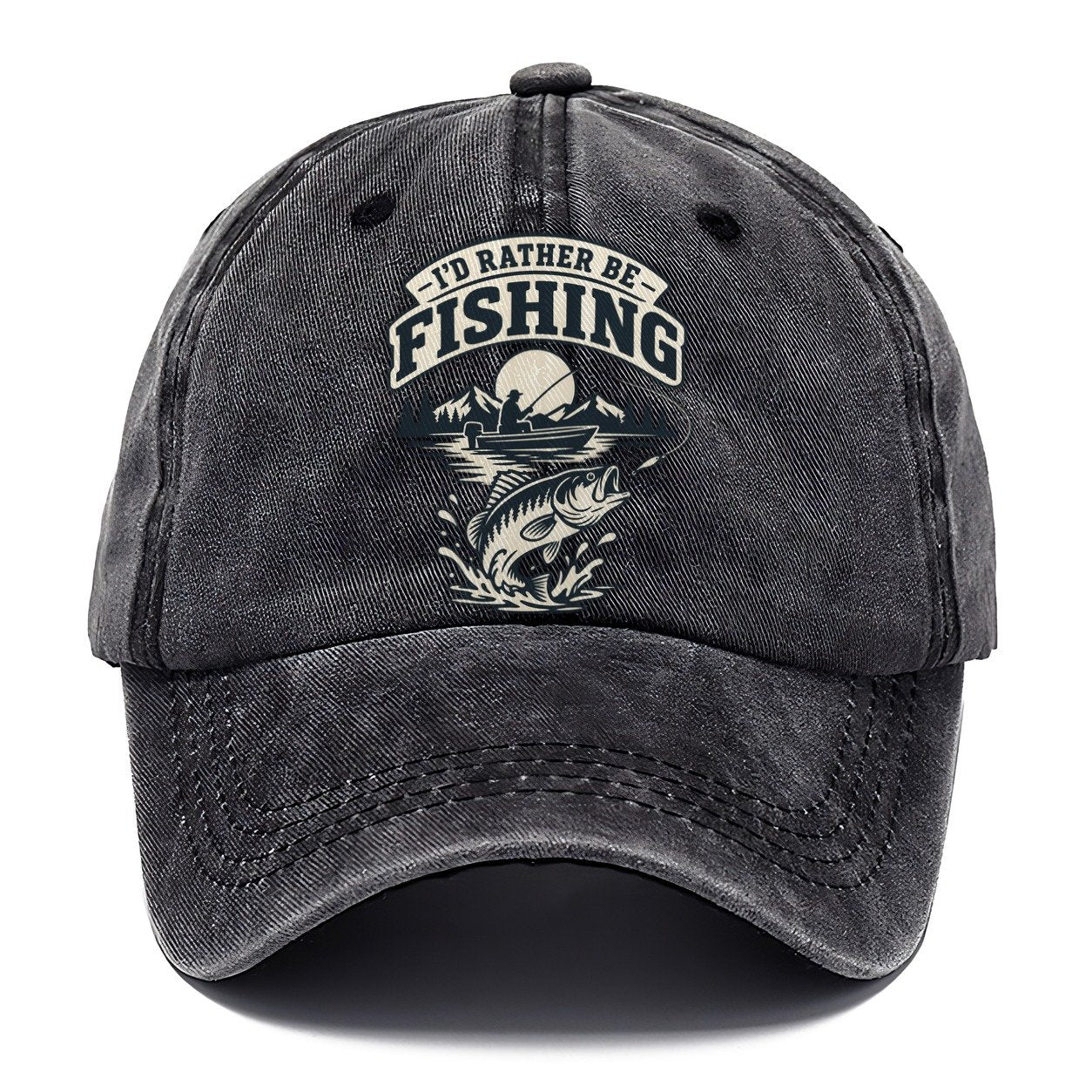 Rather Be Fishing Fishing Elegant Classic Cap – Graphite