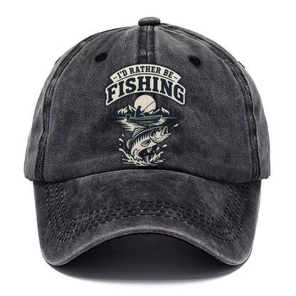 Rather Be Fishing Fishing Elegant Classic Cap – Graphite