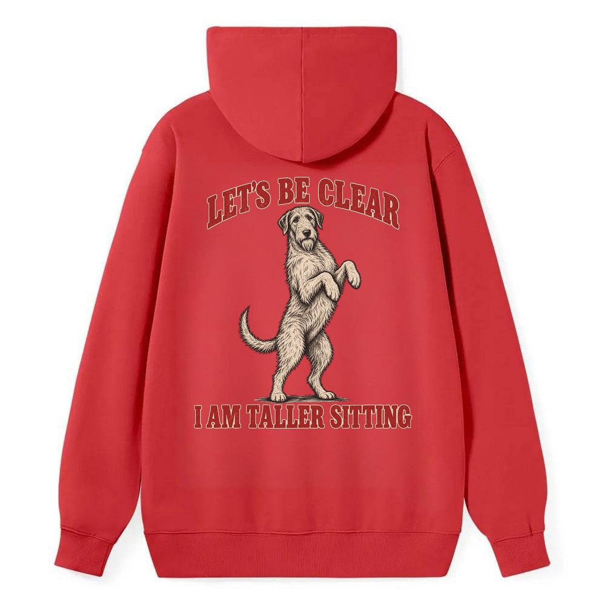 Irish Wolfhound Dog Declarations Classic Pullover Hoodie – Red