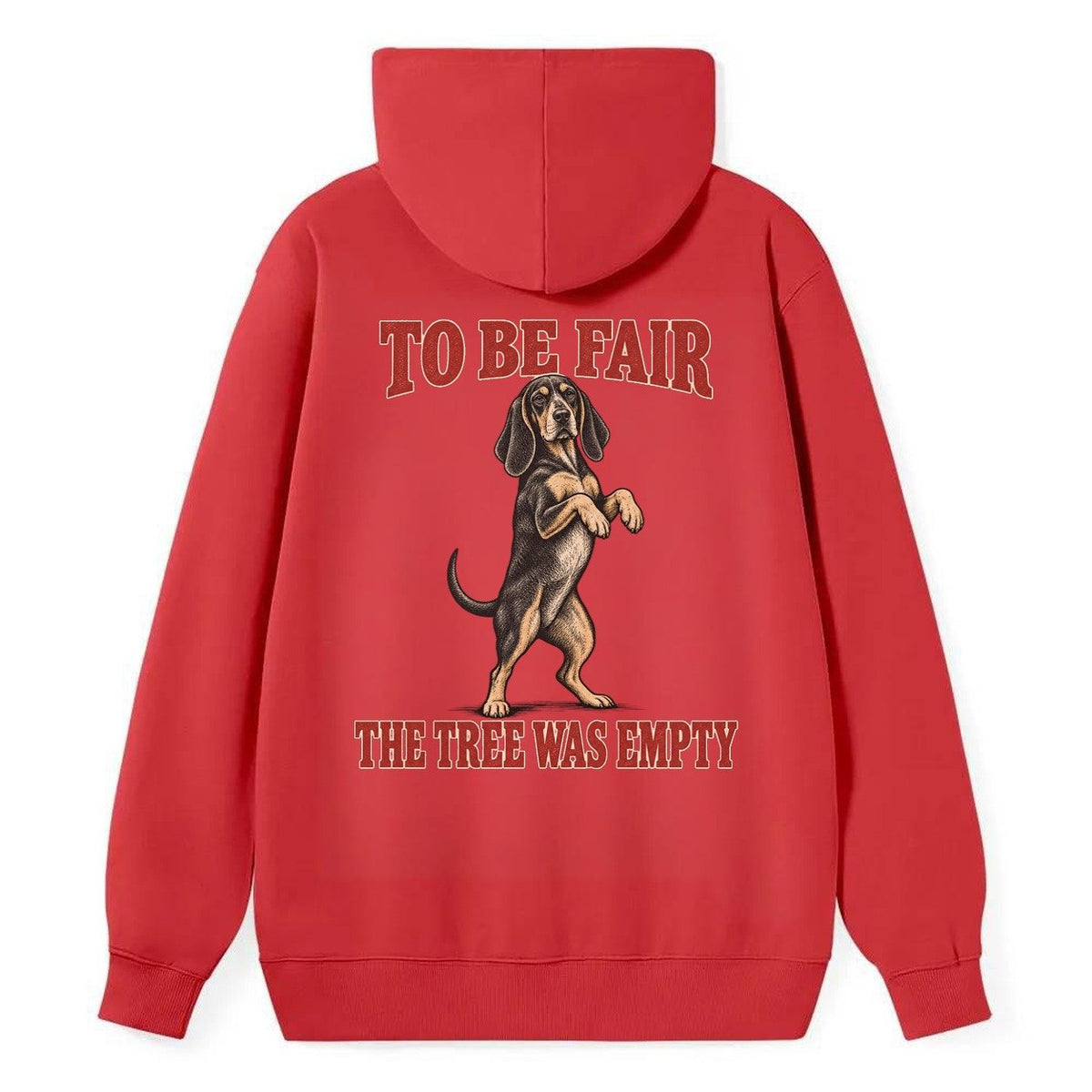 Black And Tan Coonhound Dog Declarations Classic Pullover Hoodie – Red