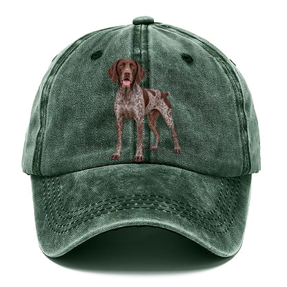 German Shorthaired Pointer Standing Top Breeds Classic Cap – Forest Mist