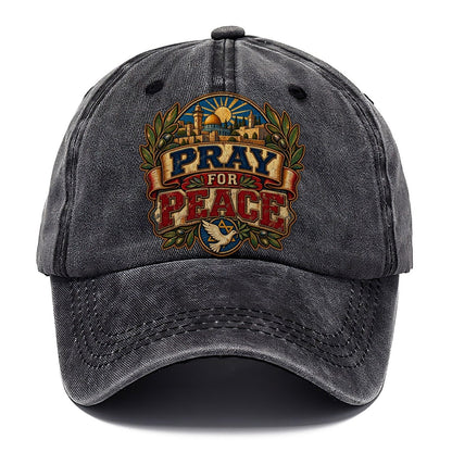 Pray For Peace Lettering Jerusalem Classic Cap – Graphite