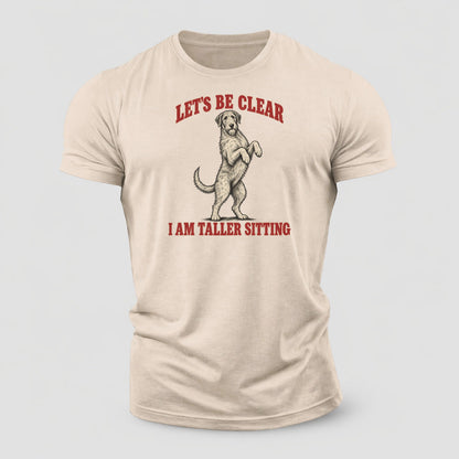 Irish Wolfhound Dog Declarations Cotton T-Shirt – Sand