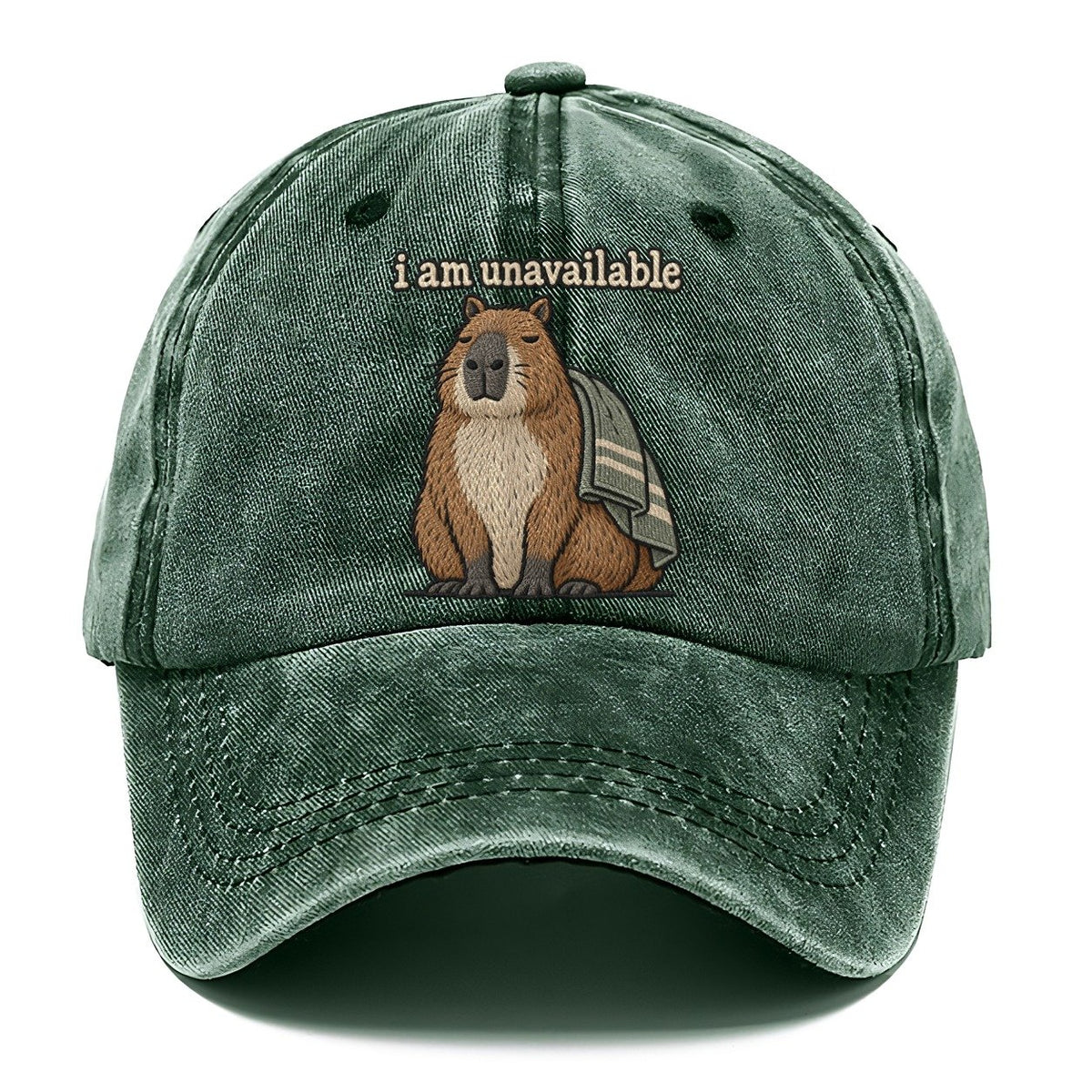 I Am Unavailable Strongly Worded Classic Cap – Forest Mist