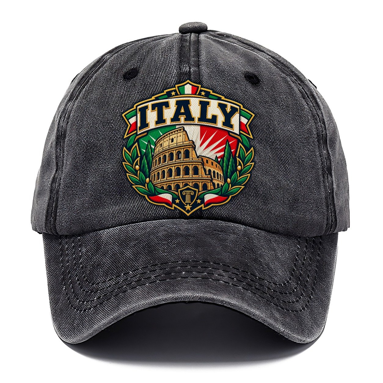 Italy Retro Badge Country Logos Classic Cap – Graphite