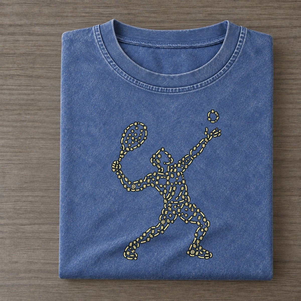 Racket Ball Orbit Vintage T-shirt – Washed Blue