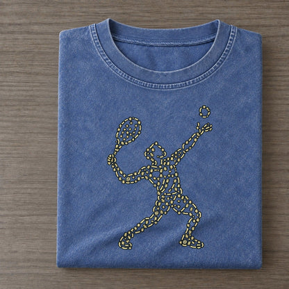 Racket Ball Orbit Vintage T-shirt – Washed Blue