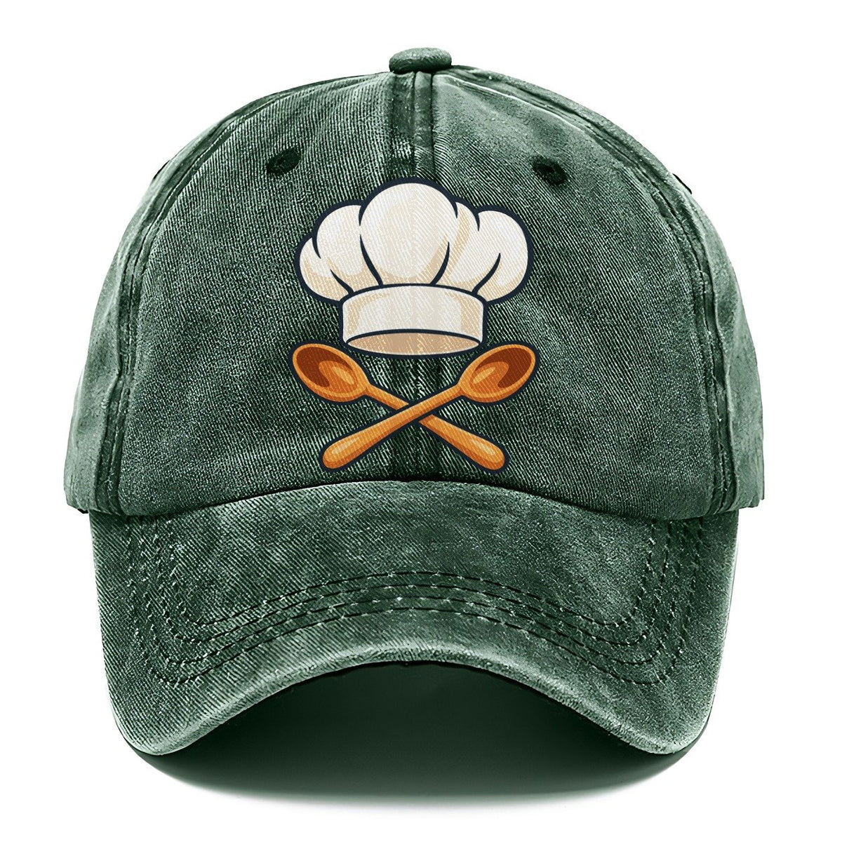 Reimagined Chef Hat & Crossed Spoons Classic Cap – Forest Mist