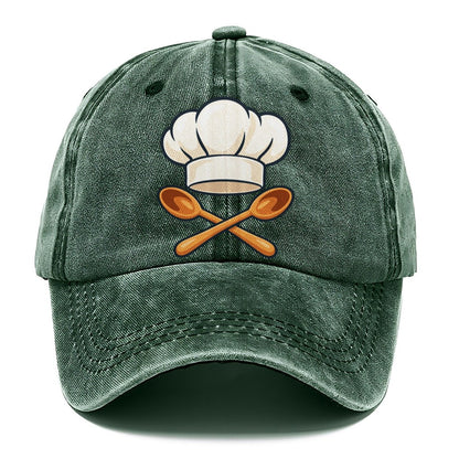 Reimagined Chef Hat & Crossed Spoons Classic Cap – Forest Mist