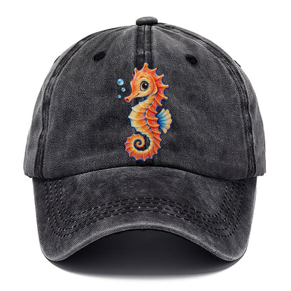 Seahorse Tail Spiral Sea Sprite Classic Cap – Graphite