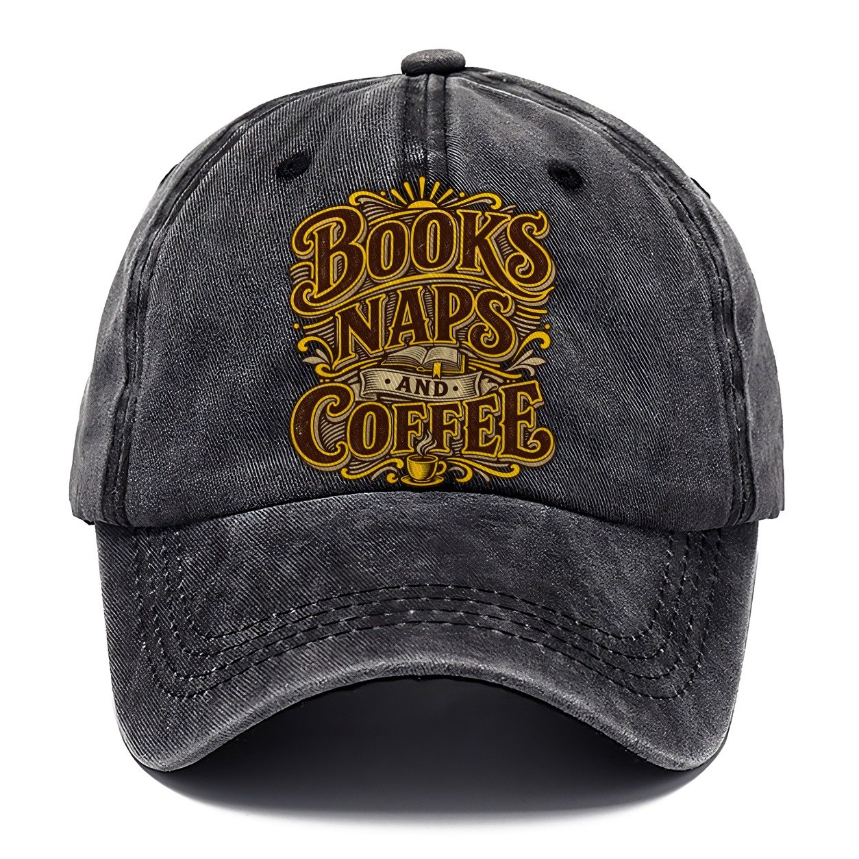 Books Naps And Coffee Retired Living Classic Cap – Graphite