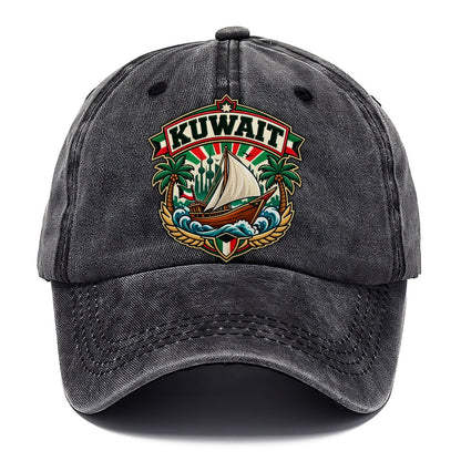 Kuwait Retro Badge Country Logos Classic Cap – Graphite
