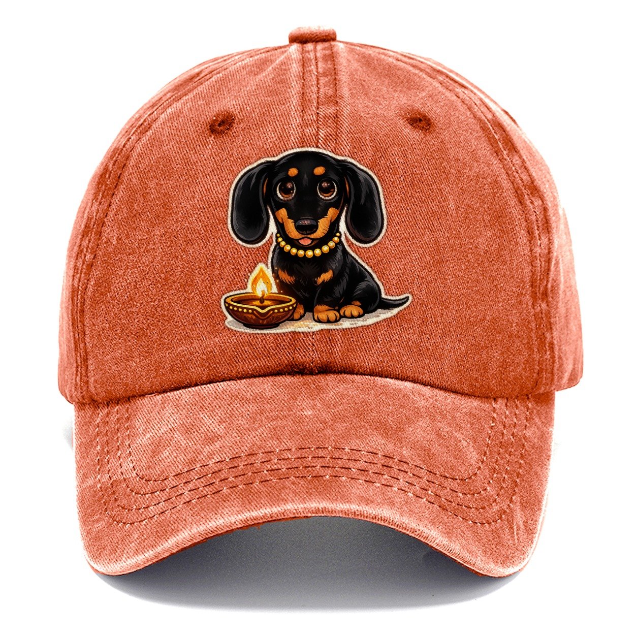 Dachshund Diwali Celebration Classic Cap – Terracotta Clay