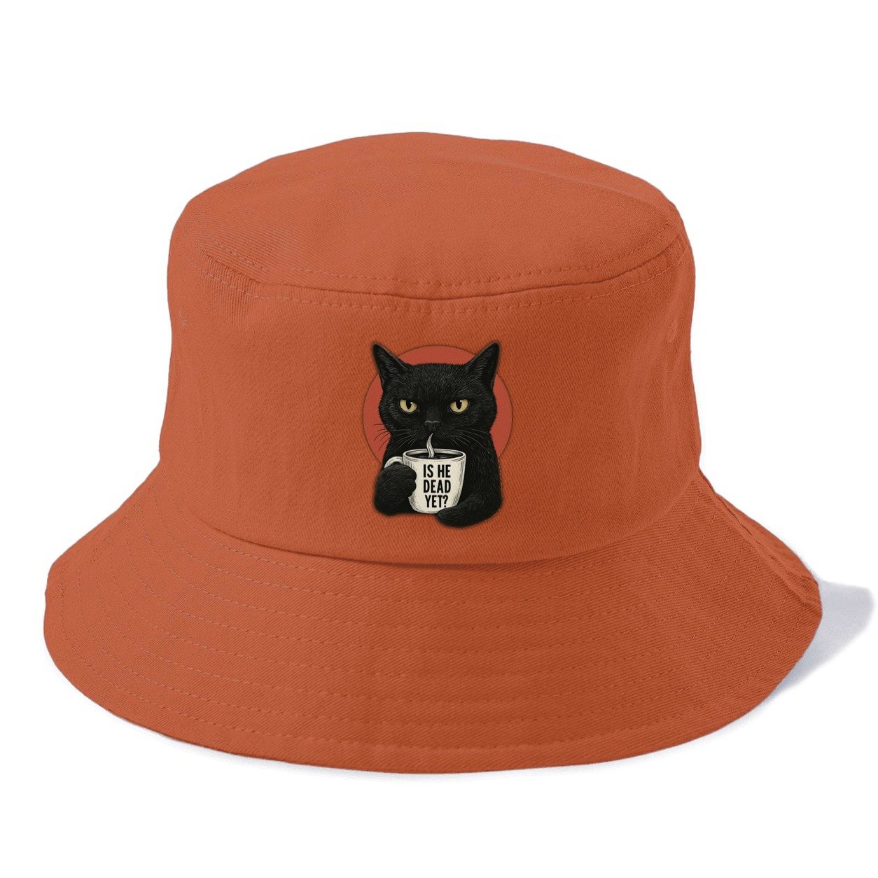 Is He Dead Yet Cat Bucket Hat – Red