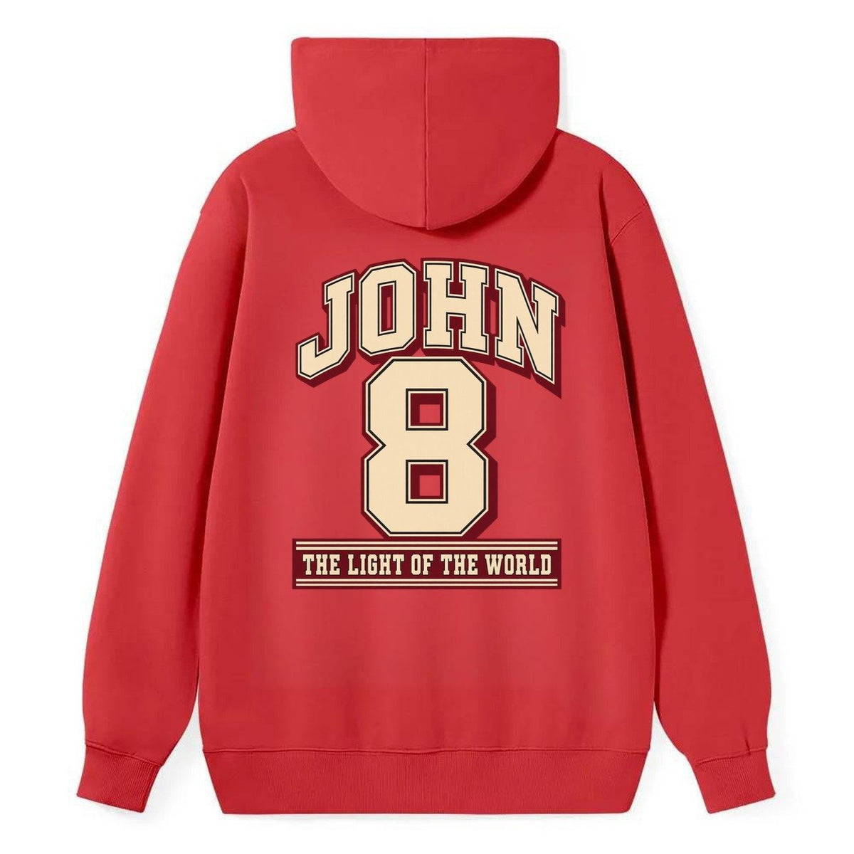 John 8 Varsity Chapel Varsity Classic Pullover Hoodie – Red