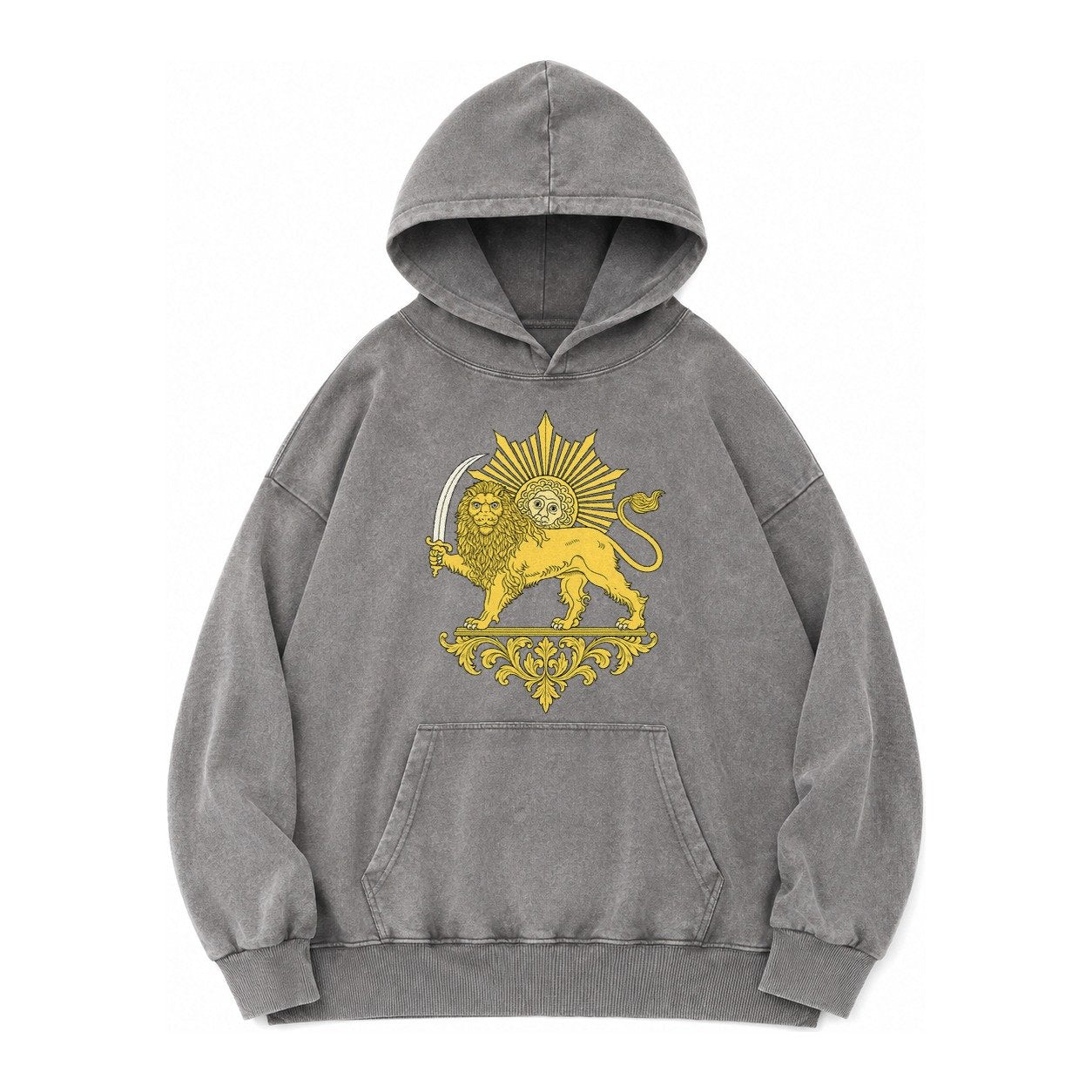 Shir O Khorshid Vintage Washed Hoodie – Grey