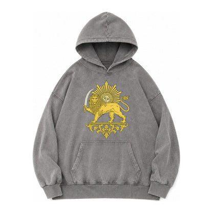 Shir O Khorshid Vintage Washed Hoodie – Grey