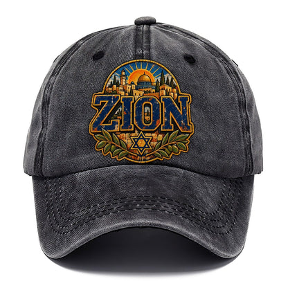 Zion Block Letters Jerusalem Classic Cap – Graphite