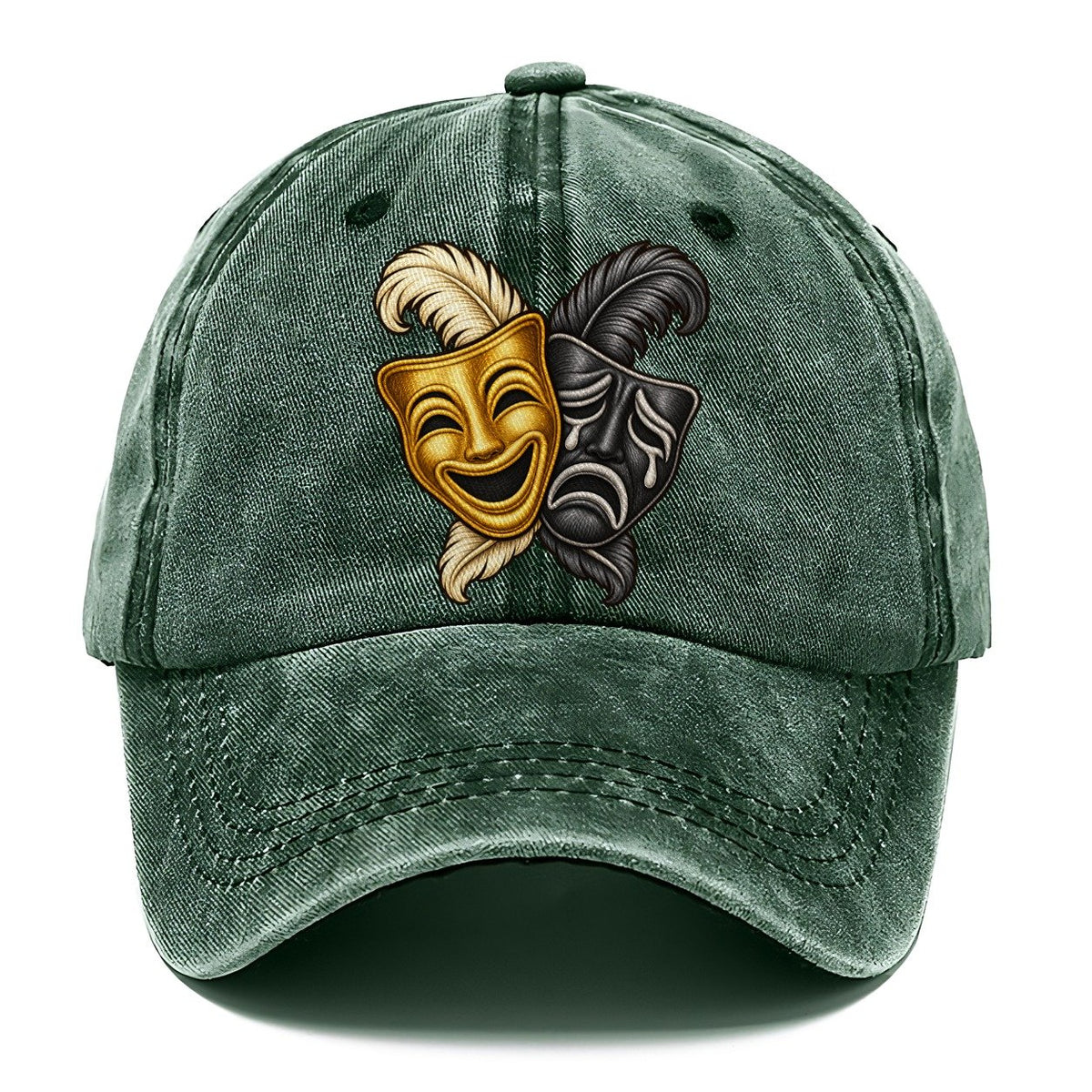 Masks Venetian Plumes Fan Favorites Classic Cap – Forest Mist
