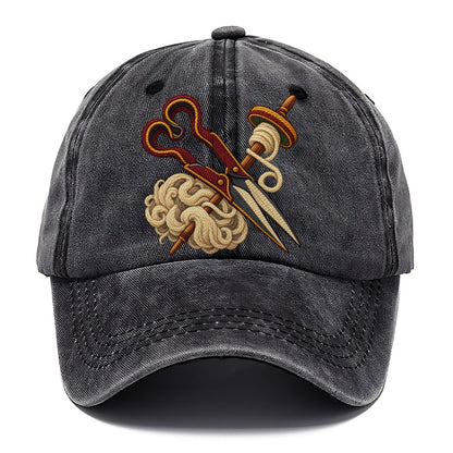 Welsh Wool Shears Spindle And Fleece Uk Culture Heritage Classic Cap – Graphite
