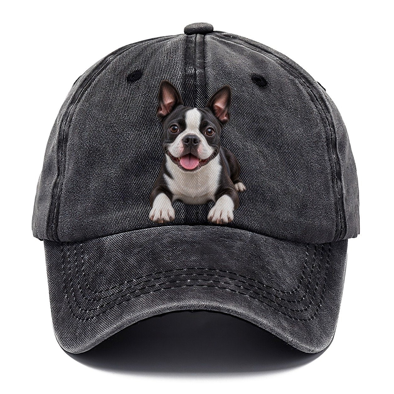 Boston Terrier Lying Down Top Breeds Classic Cap – Graphite