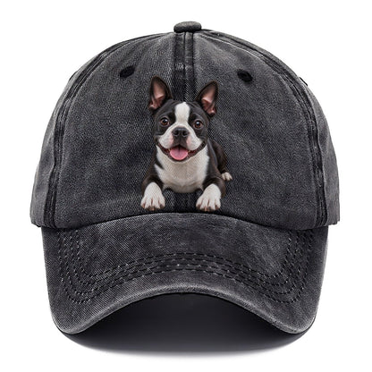 Boston Terrier Lying Down Top Breeds Classic Cap – Graphite