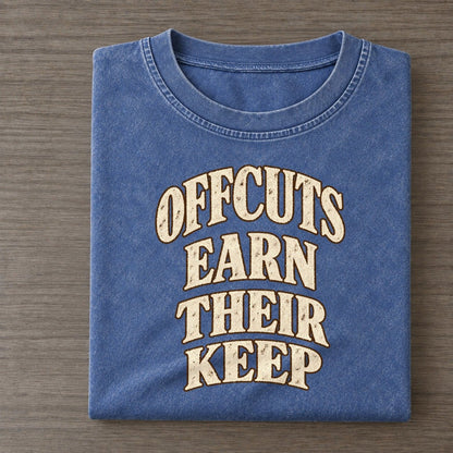 Offcuts Earn Their Keep Character Club Vintage T-shirt – Washed Blue