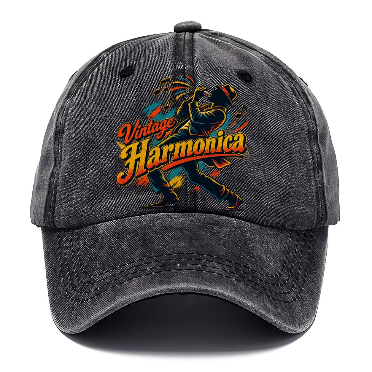 Vintage Harmonica Music Instruments Classic Cap – Graphite