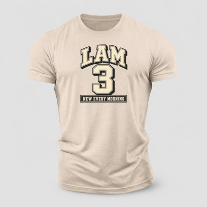 Lamentations 3 Varsity Chapel Varsity Cotton T-Shirt – Sand