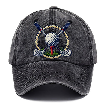 Crossed Clubs Crest Golf Life Classic Cap – Graphite