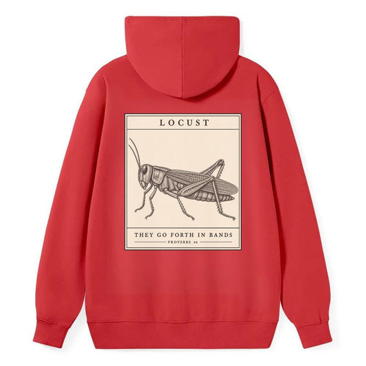 Locust Specimen Plate Creature Canticle Classic Pullover Hoodie – Red