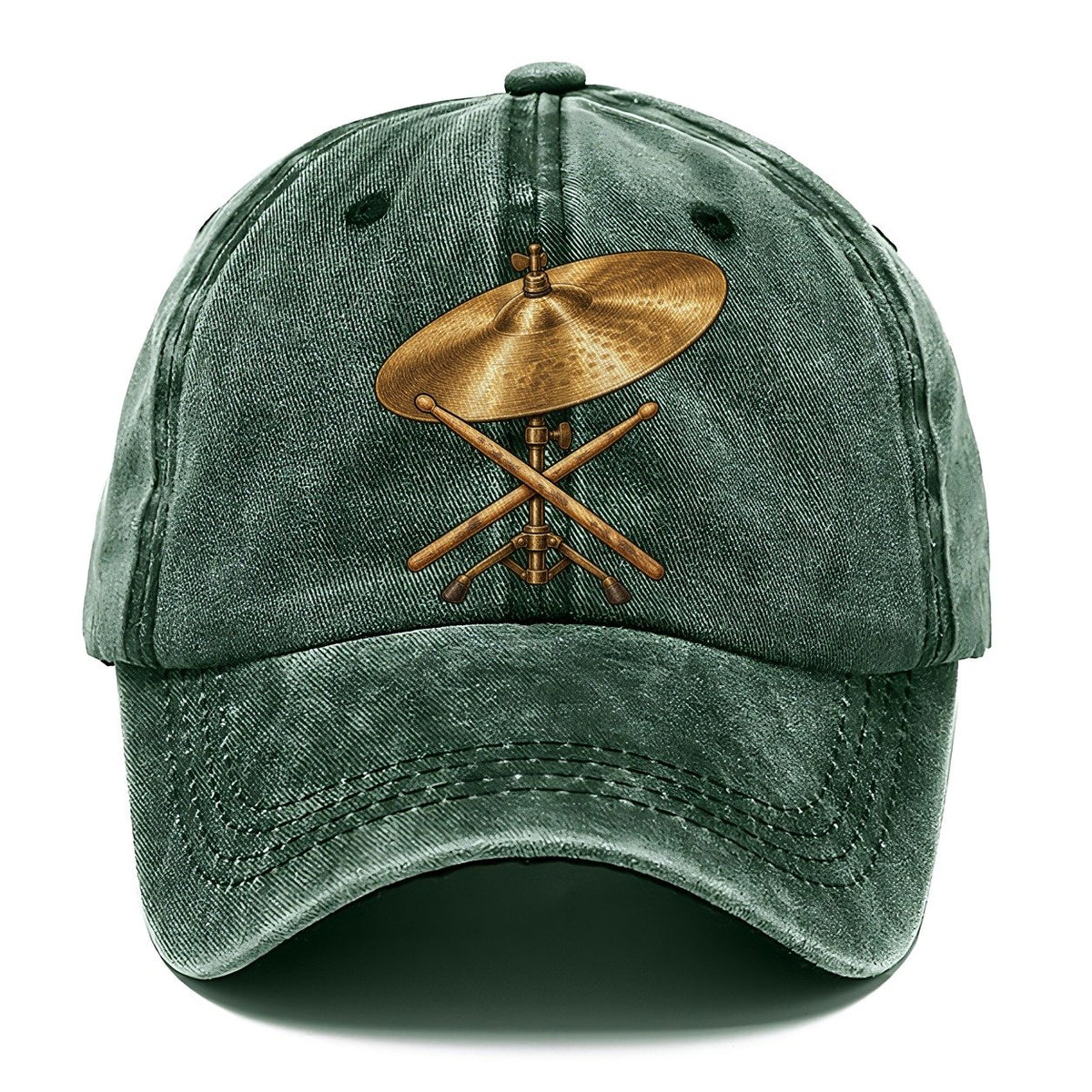 Ride Cymbal And Sticks Fan Favorites Classic Cap – Forest Mist