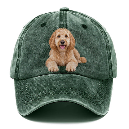Goldendoodle Lying Down Top Breeds Classic Cap – Forest Mist