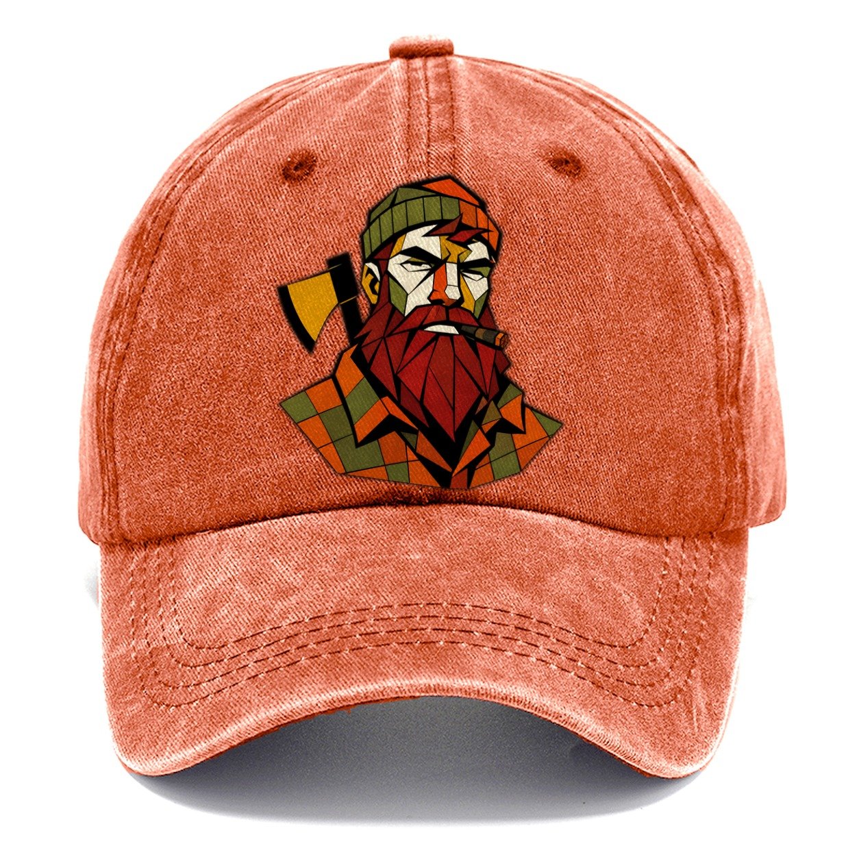 Lumberjack Axe Portrait Classic Cap – Terracotta Clay