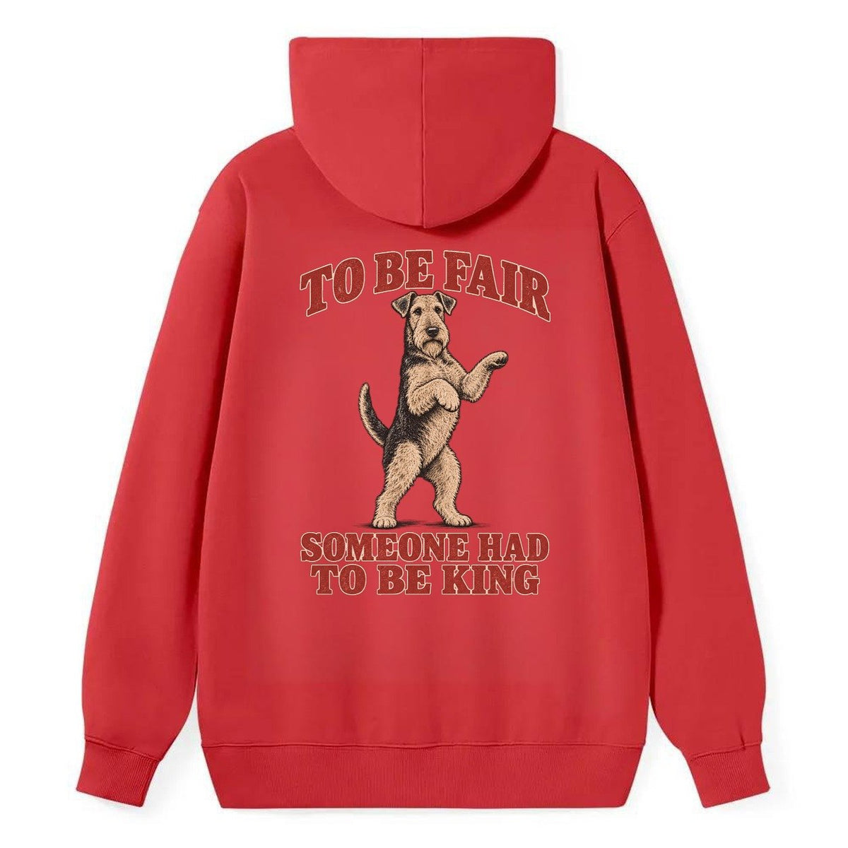 Airedale Terrier Dog Declarations Classic Pullover Hoodie – Red