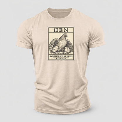 Hen Specimen Plate Creature Canticle Cotton T-Shirt – Sand