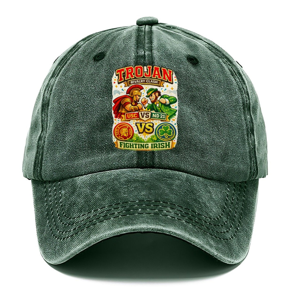 Trojan vs Fighting Irish Rivalry Classic Cap – Forest Mist