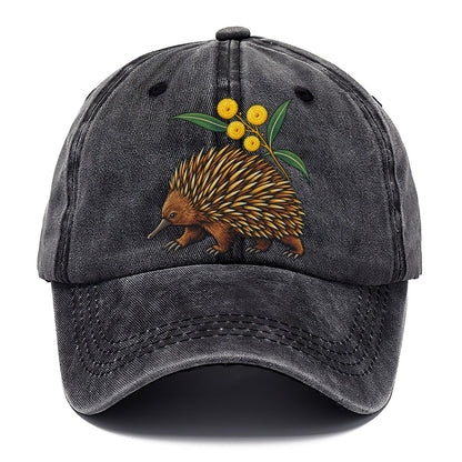 Short Beaked Echidna And Golden Wattle Australia Cultural Icons Classic Cap – Graphite