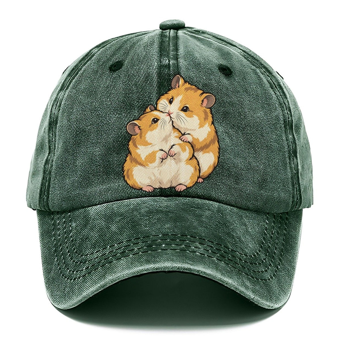 Hamster Nose Touch Small Pet Logos Classic Cap – Forest Mist