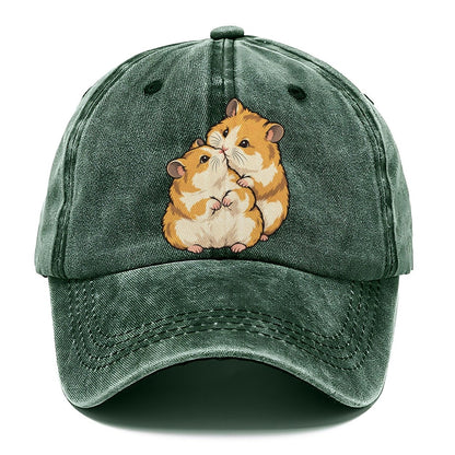 Hamster Nose Touch Small Pet Logos Classic Cap – Forest Mist