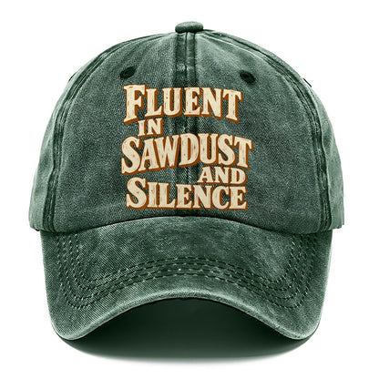 Fluent in Sawdust and Silence Handcrafted Classic Cap – Forest Mist