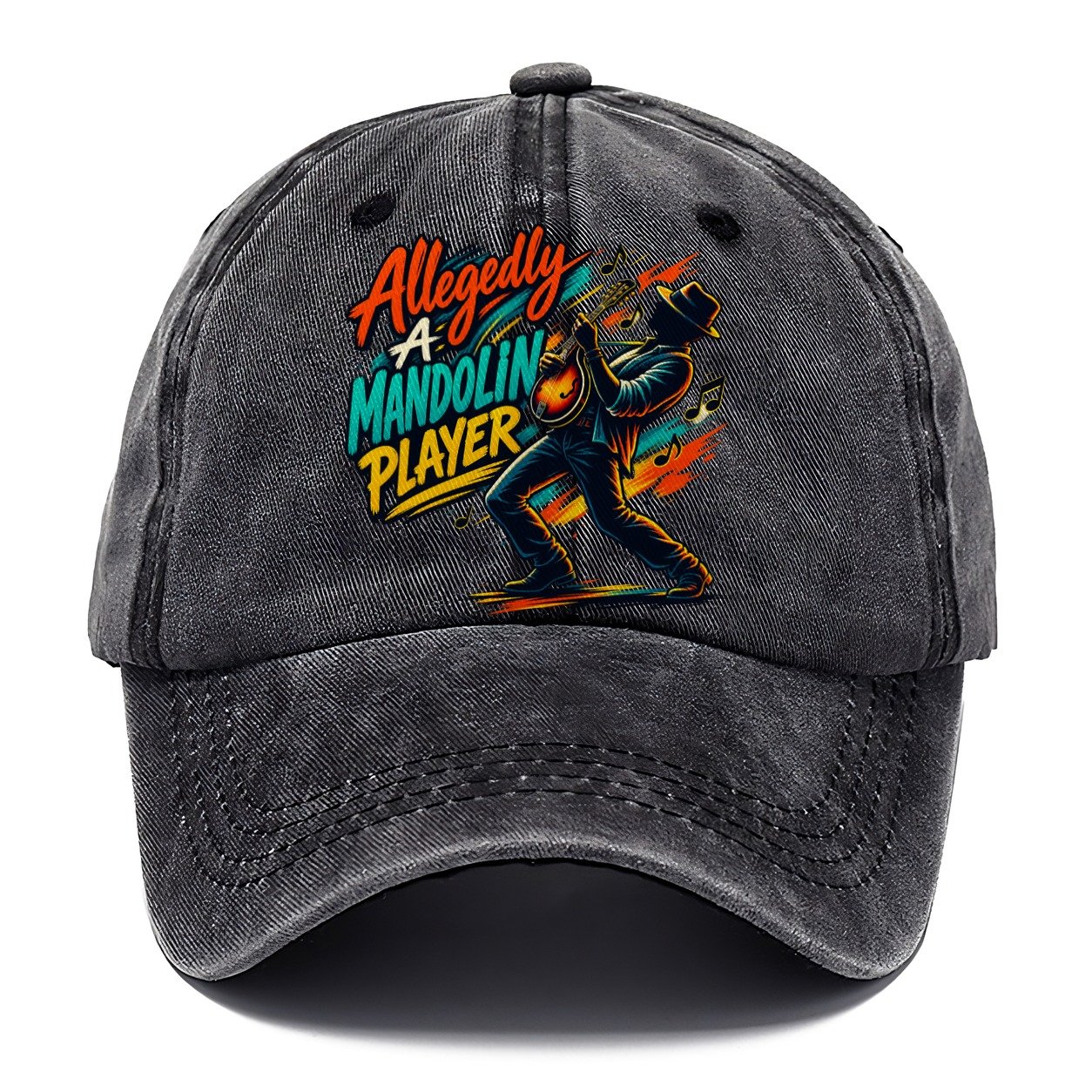 Allegedly A Mandolin Player Music Instruments Classic Cap – Graphite