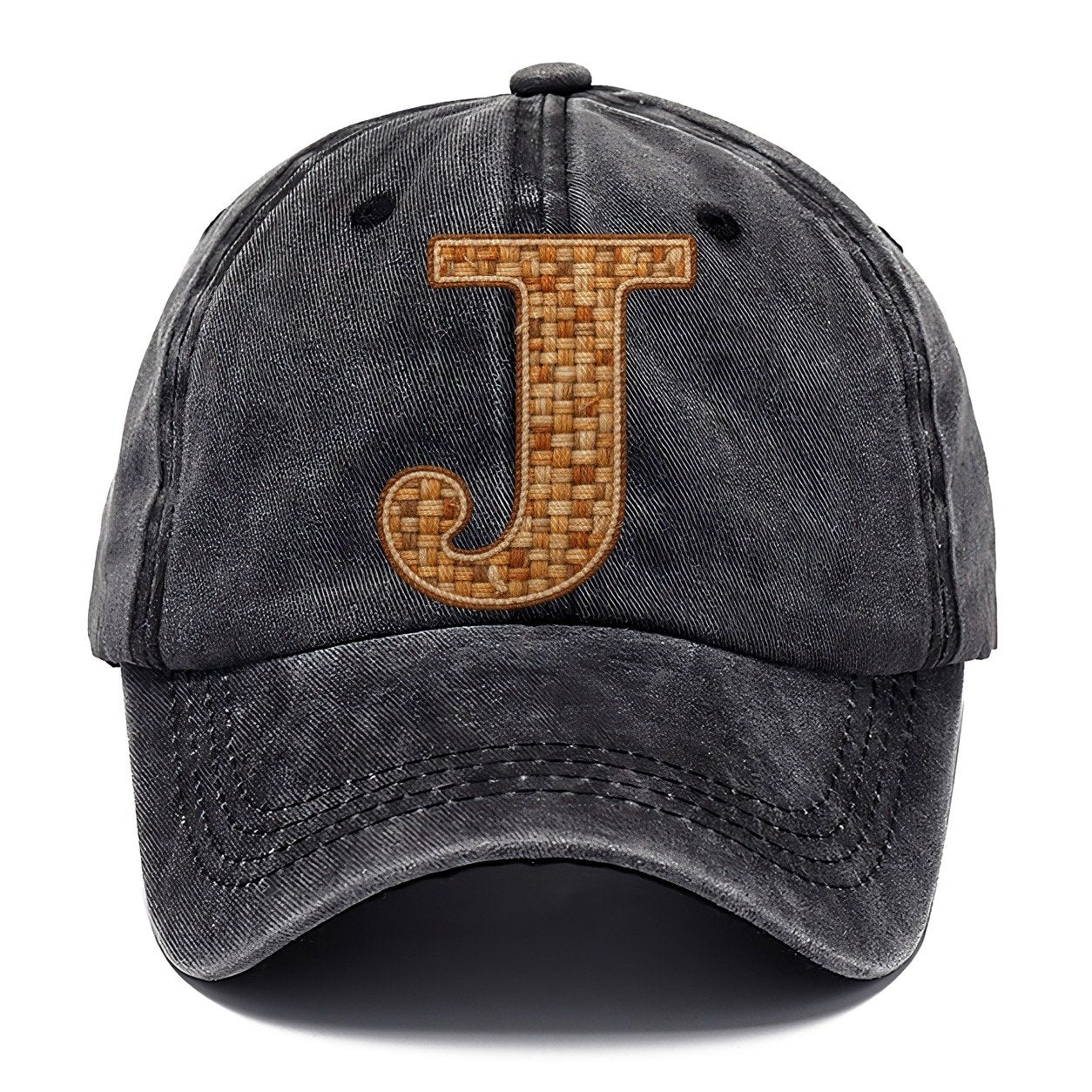 Woven Tweed J Monogram Classic Cap – Graphite