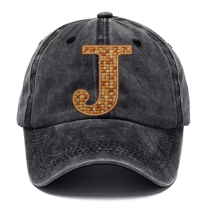 Woven Tweed J Monogram Classic Cap – Graphite