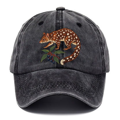 Spotted Tail Quoll And Mountain Pepper Berries Australia Cultural Icons Classic Cap – Graphite
