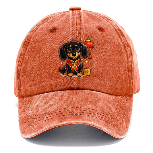 Dachshund Lunar New Year Classic Cap – Terracotta Clay