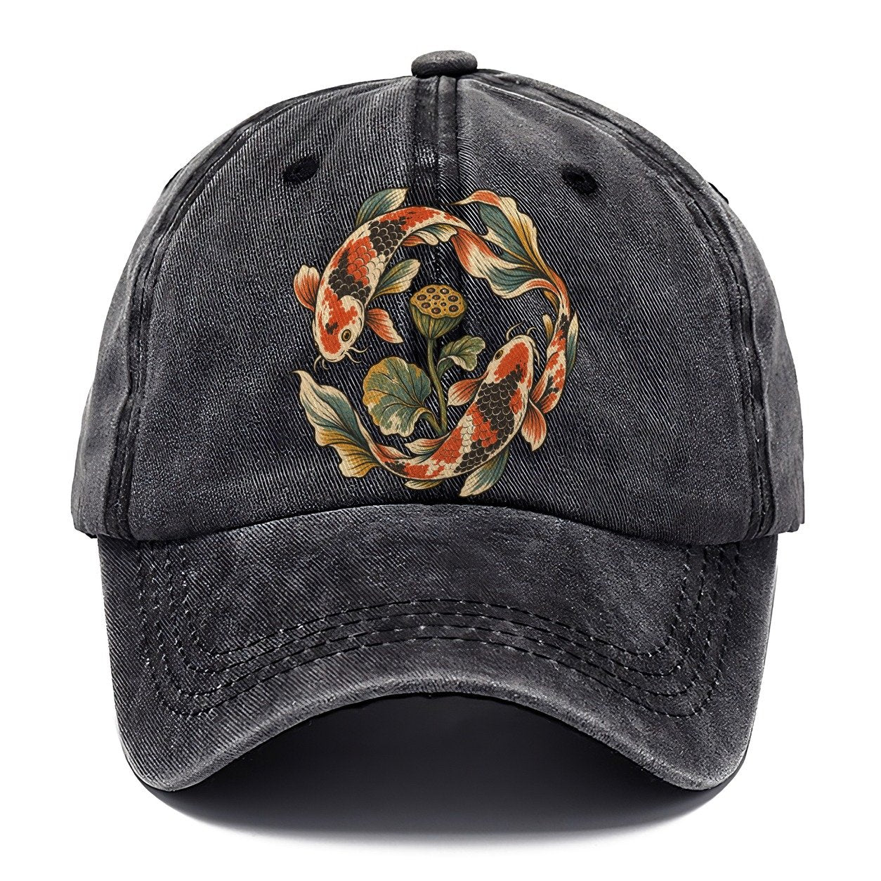 Koi Around Lotus Seedpod Gentle Wild Classic Cap – Graphite